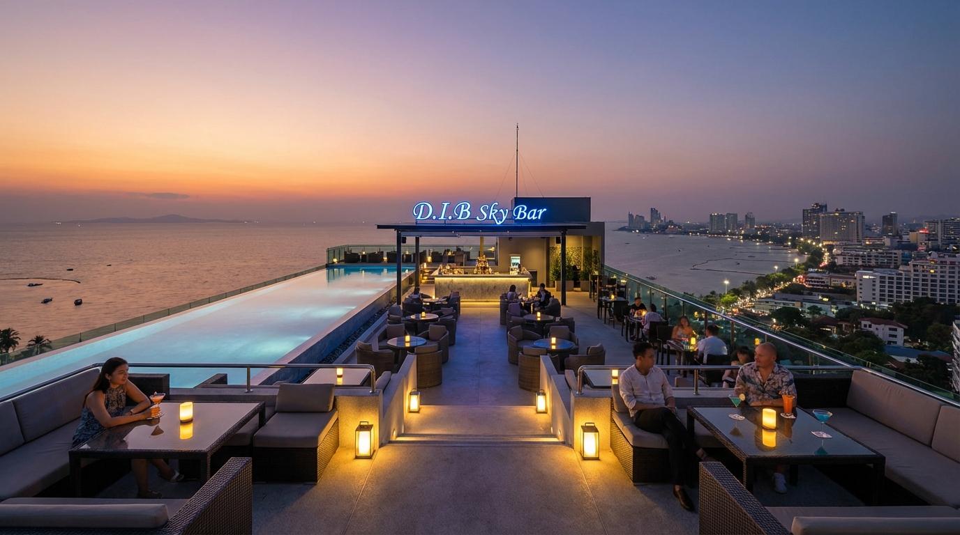 D.I.B Sky Bar Pattaya view